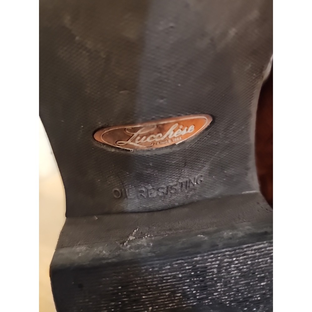 Lucchese Brown and Black Cowboy Boots - Picture 9 of 10